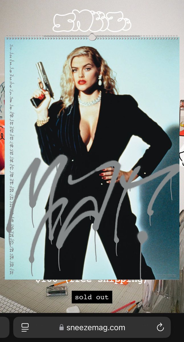 Sneeze 2025 Poster Size Calendar 

Limited to 10 copies

Dimensions: 30.25” x 21.75”

Sold Out online so don’t front
