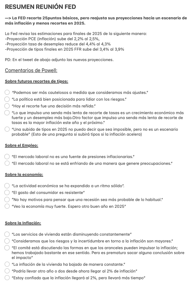 Javieerdelvalle's tweet photo. Resumen Reunión FED - Comentarios de Powell https://t.co/B13xZFJ8vu