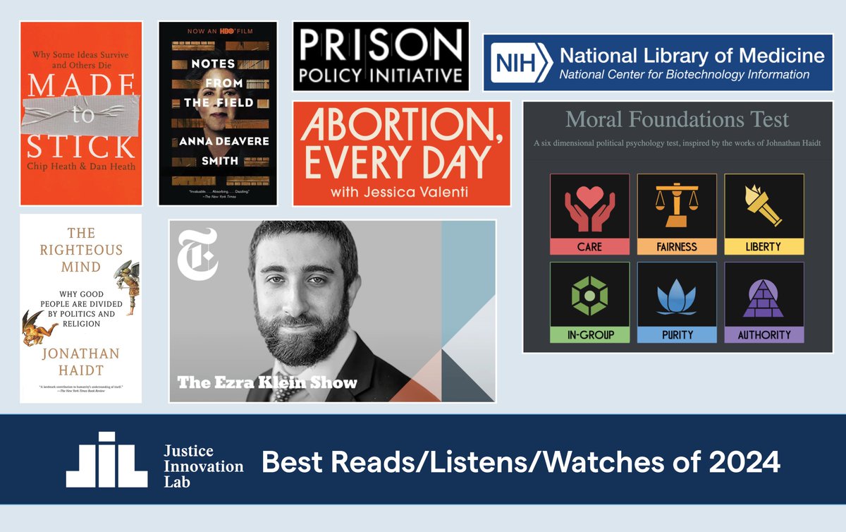 As we wrap up 2024, we asked each JIL team member to share their favorite criminal justice-related or work-related read, listen, or watch from the year. You can find the list, including individual reviews, here: medium.com/@Lab4justice/j…
#bestof2024