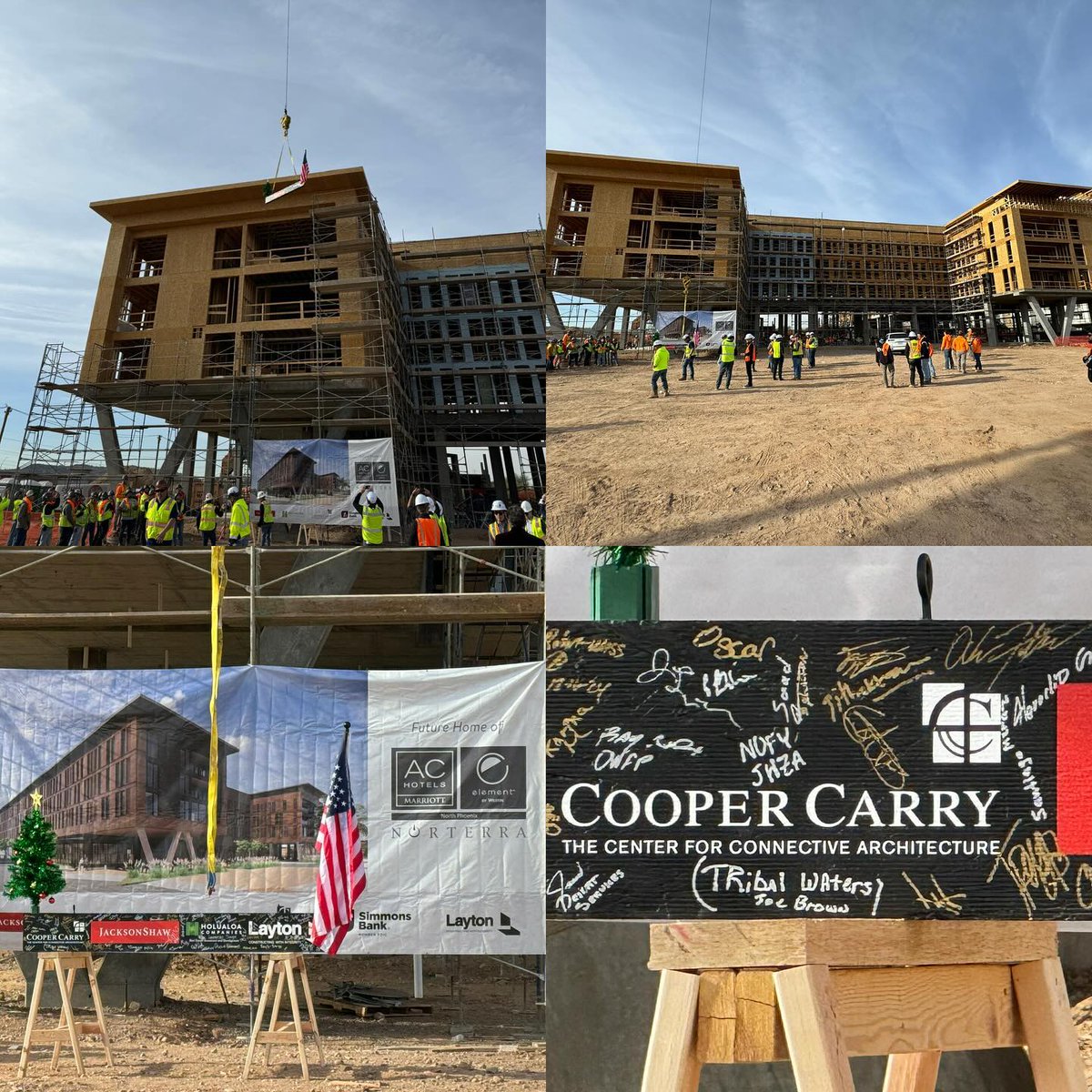 TribalWatersAZ's tweet image. Beam signing for our newest project Norterra AC Hotel by Marriott! #arizonapools #commercialpool #poolconstruction
