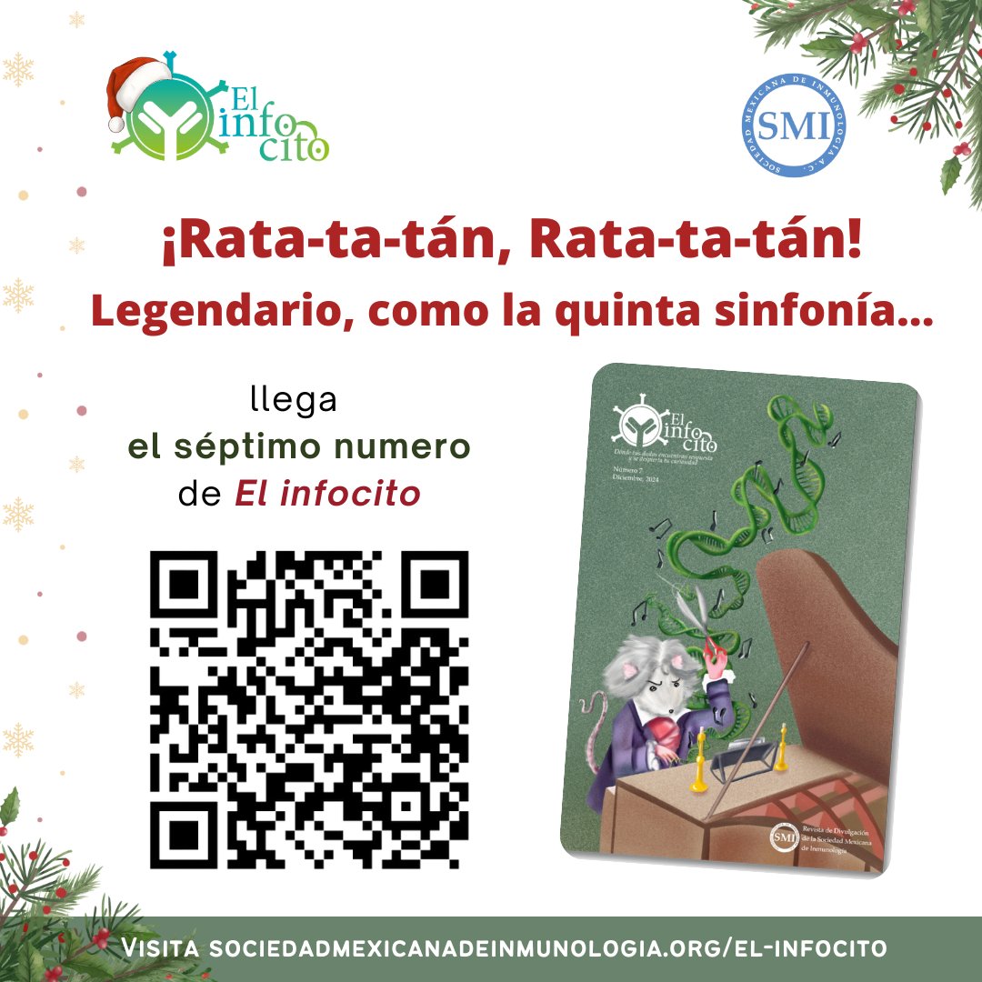 ¡El número 7 de "El infocito" ya está aquí! 📖✨ 

¡No te pierdas esta edición llena de ciencia y curiosidades! 🔗 Léela aquí: sociedadmexicanadeinmunologia.org/revista-edicio…

#Elinfocito #DivulgaciónSMI #SMInmunología