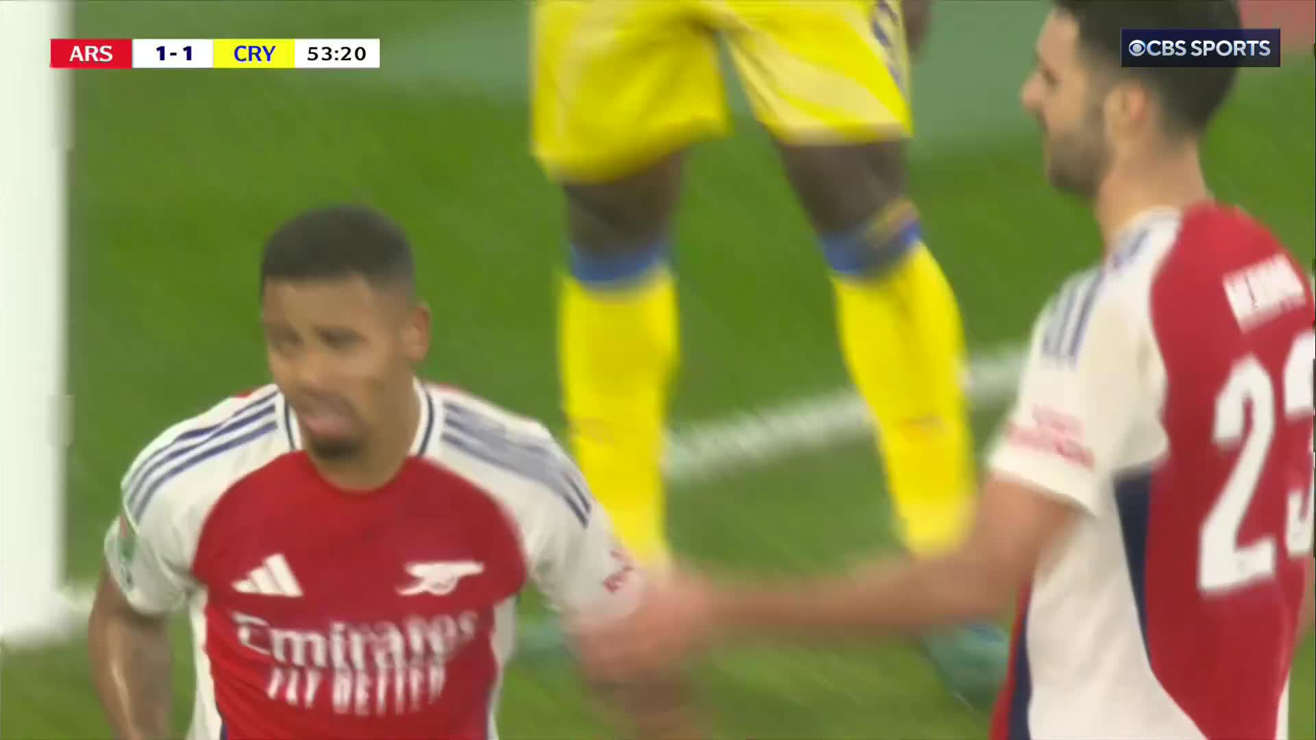 GABRIEL JESUS CHIPS DEAN HENDERSON 💪Arsenal back in this one 🔴