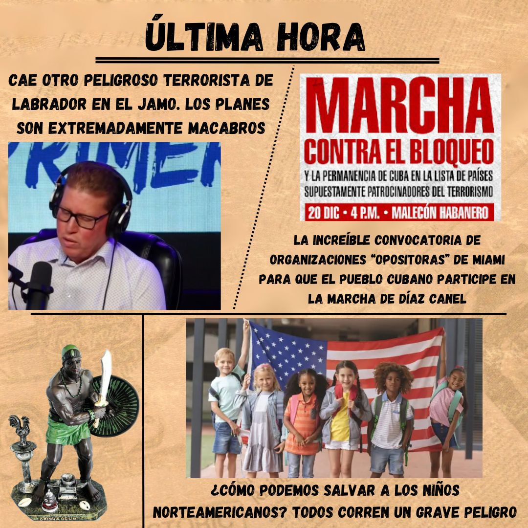 ¡Continúa la cacería! Cae otro peligroso terrorista de la pandilla de Labrador y también confiesa. Conozca la increíble convocatoria de organizaciones "opositoras" de Miami para que el pueblo cubano participe en la marcha convocada para el 20. Hoy en YouTube. #Cuba