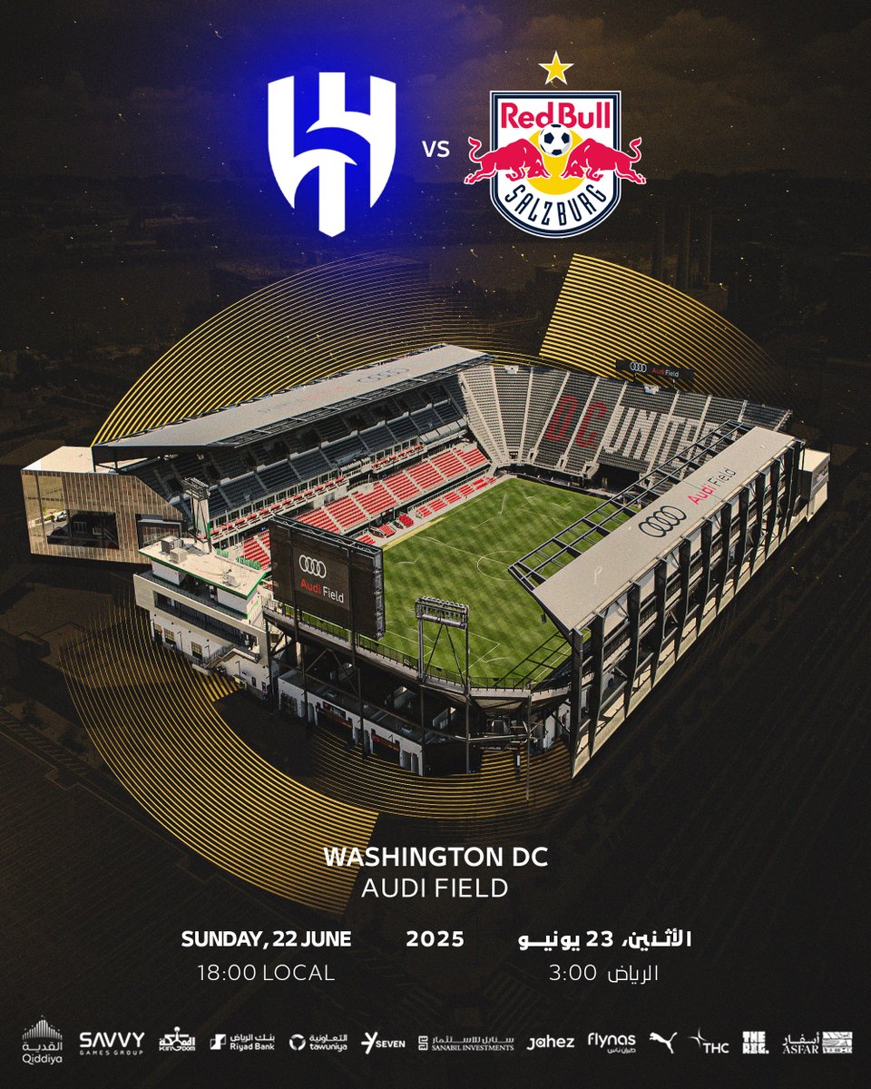 Alhilal_FC's tweet photo. 🆚 ريال مدريد في ميامي
🆚 ريد بول سالزبورغ في واشنطن
🆚 باتشوكا في ناشفيل

تذاكر مبارياتنا في دور المجموعات لـ #كأس_العالم_للأندية ستكون متاحة مساء اليوم بدءًا من الساعة 6 مساءً بتوقيت الرياض 🤩

للمزيد من المعلومات: https://t.co/ourDUPmqr5 https://t.co/A14tTQgzfg