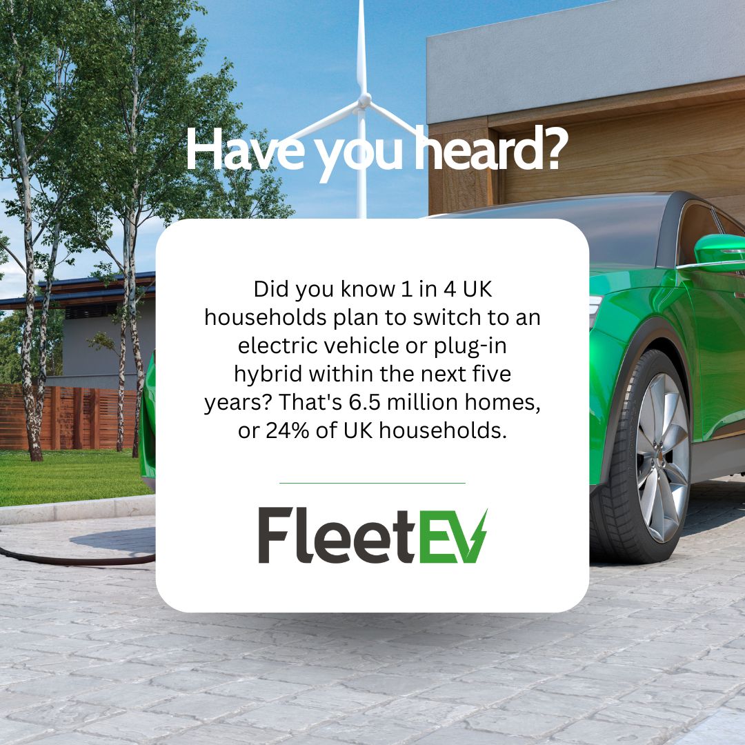 Did you know?

1 in 4 UK households plan to switch to an electric vehicle or plug-in hybrid within the next five years. That's 6.5 million homes, or 24% of UK households.

Looks like we're driving towards a greener future! 🌱

#DidYouKnow #ElectricVehicles #Sustainability