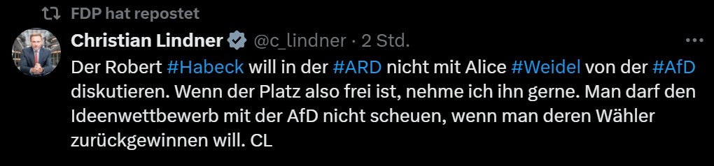 Und ich dachte, das #Wahlprogramm wär das übelste, was heute von der #FDP kommt.