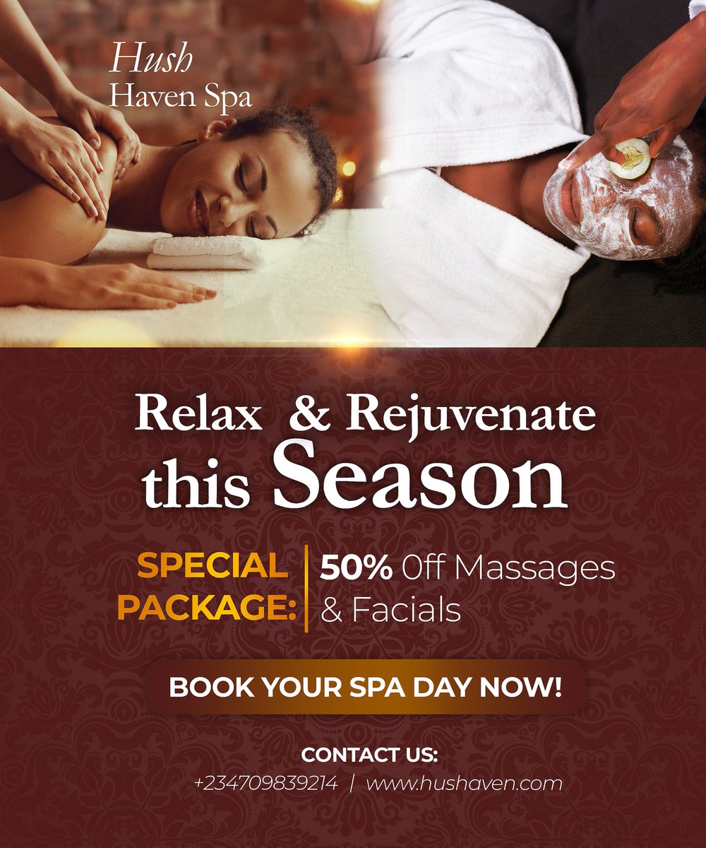 BuchiDesigner's tweet photo. Unwind, rejuvenate, and glow! 🌿✨ Here’s a creative flyer I designed for a luxurious spa brand. Capturing the essence of relaxation and elegance was my goal with this project. Let me know your thoughts on this design in the comments! 💆♀️
#GraphicDesign #FlyerDesign #SpaBrand https://t.co/Ar685gDPLG