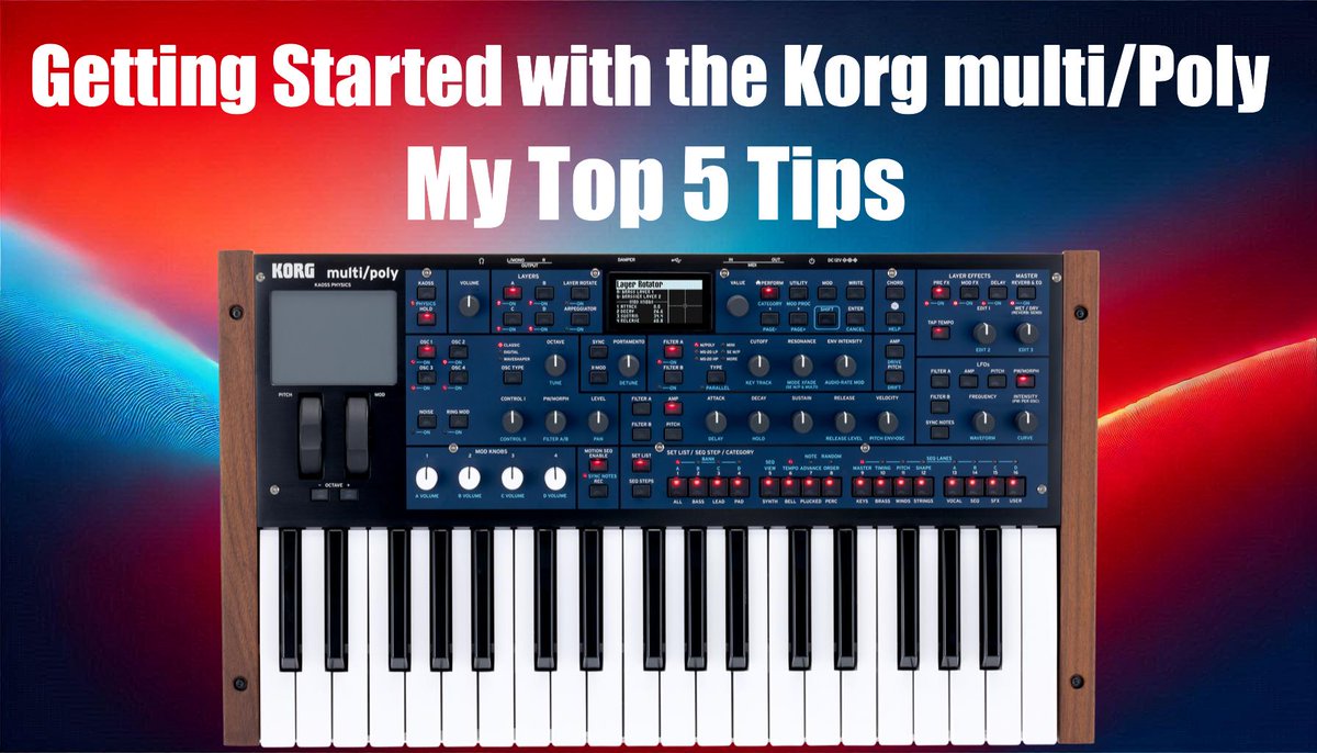 Here are my top 5 tips to get started with the #korg multi/poly youtube.com/watch?v=1h4UqB…