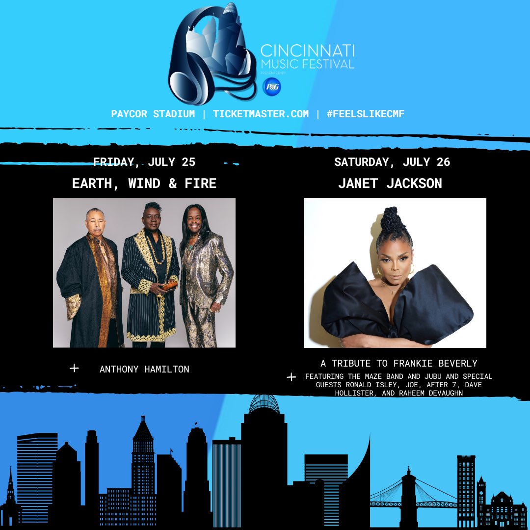 🗣️ 2025 Cincy Music Fest Lineup just dropped! #FeelsLikeCMF 

More info/tix ➡️ cincymusicfestival.com