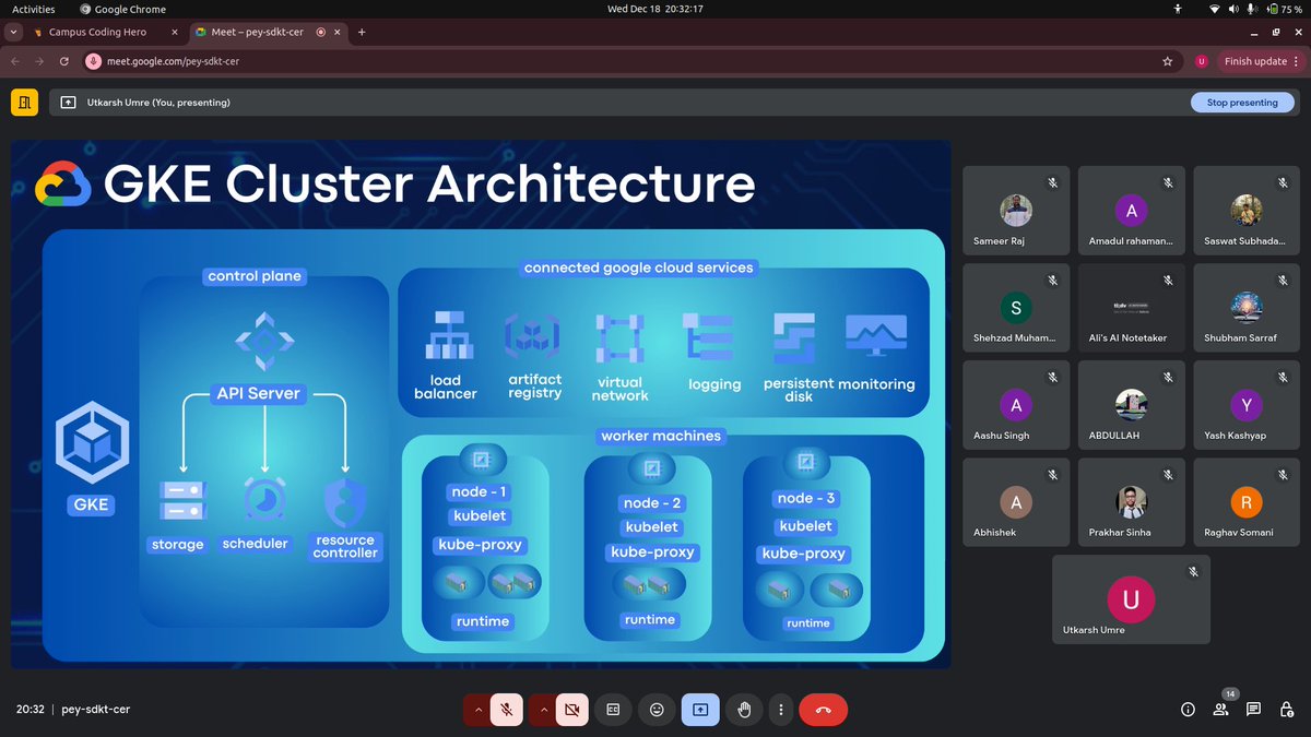utkarshumre_'s tweet image. Just completed my session on Kubernetes & Google Kubernetes Engine on #codinghero platform, It was great to see so many people join and ask amazing questions. If you enjoyed the session, a vote on the platform would help me create more sessions like this!
chaicode.com/ch/event/675aa…