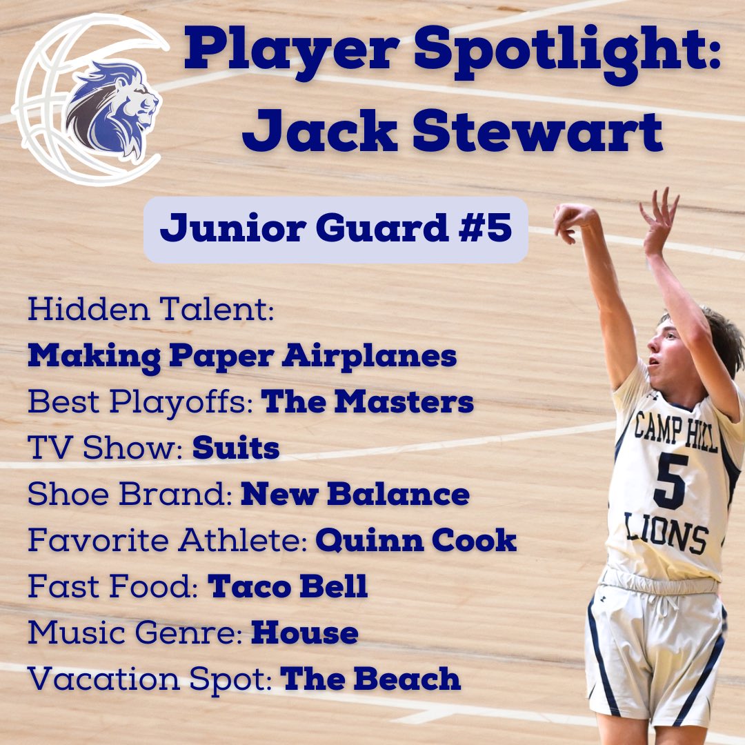 Up next in our Player Spotlight….junior guard, Jack Stewart!