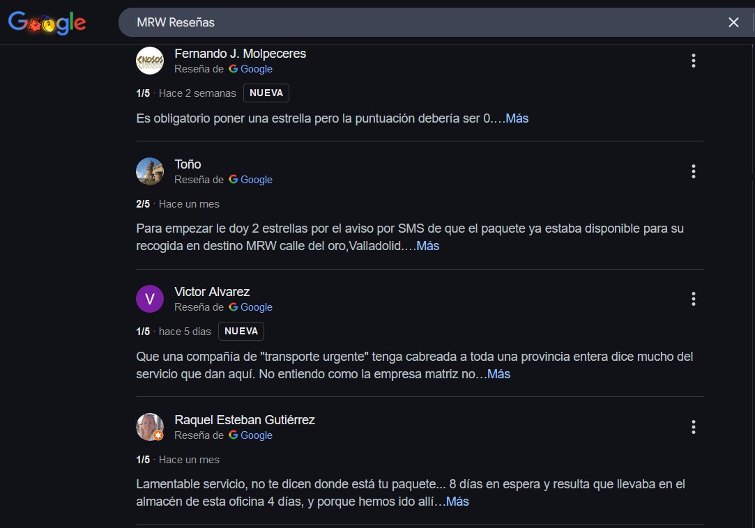 79Avenger's tweet photo. @MRW_clientes @uruguayita1994 la cantidad de reseñas negativas que tenéis deberian daros una idea de la "calidad" del servicio que prestan!!!!! https://t.co/EMrObQNn63