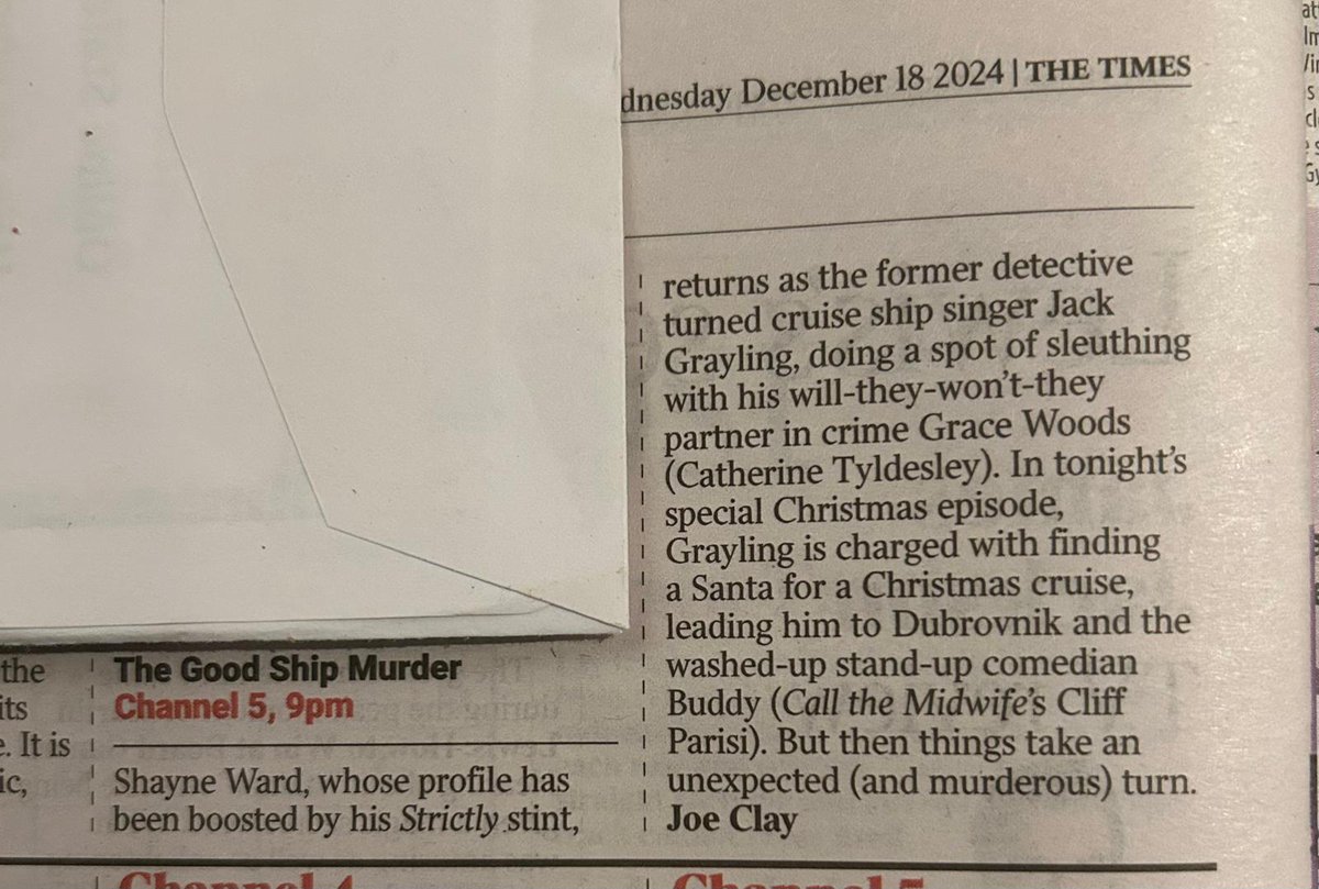 PICK OF THE DAY.

Santa Claus, elves and a grotto can only mean one thing at Christmas.
And that's Murder.