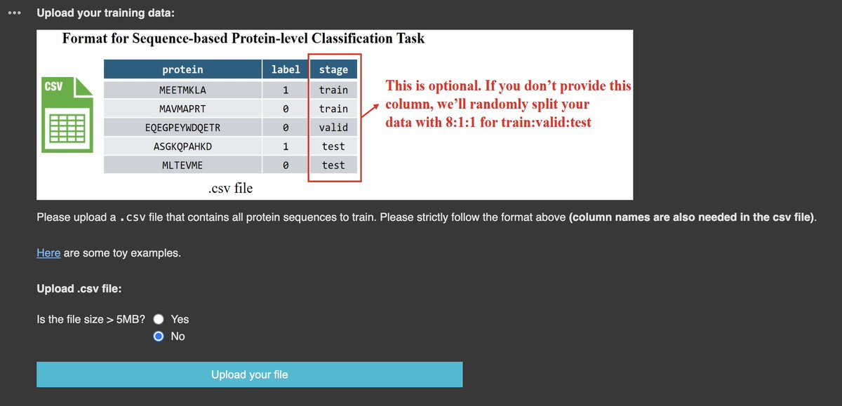 ColabSaprot is really very impressive...

Fine-tune a state-of-the-art protein language model by just uploading a csv of proteins and values.
colab.research.google.com/github/westlak…

Or download other people's models from huggingface.co/SaProtHub