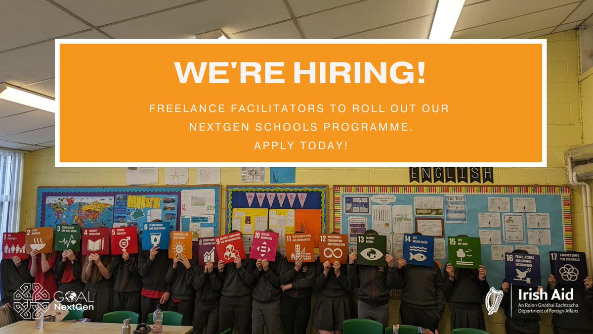 🌟We're Hiring!!🌟

Apply now to join the Global Citizenship team as one of our nationwide schools facilitators.

Learn more: goalglobal.org/wp-content/upl…

<a href="/GOAL_Global/">GOAL Global</a> <a href="/Irish_Aid/">Irish Aid</a> #NextGen #JobFairy