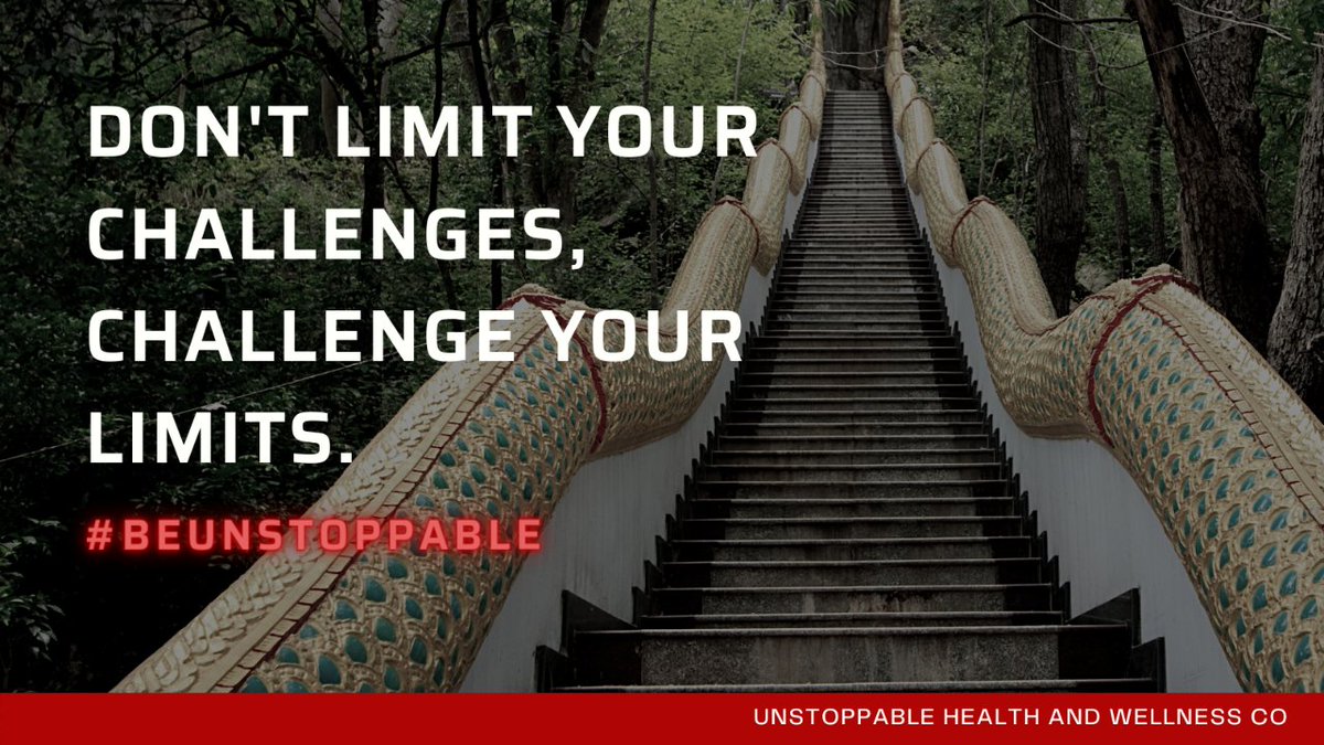 AndUnstoppable's tweet photo. Don't limit your challenges, challenge your limits.

#beunstoppable #beinspired #myunstoppable #inspirationalquotes #selfmotivation #cbdwellness #livefit https://t.co/jr0KCUJh5j
