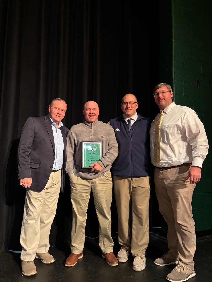 NCSoccerCoaches's tweet photo. Congratulations to Coach Brad Spell of Clinton High School on being inducted into the NCSCA Field of Honor this past weekend. https://t.co/ujHF3Tl1xA