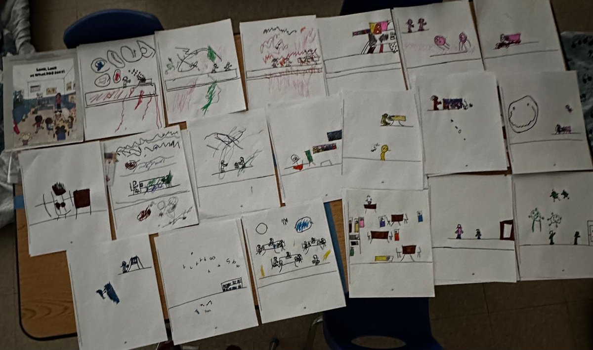BridgeportYMCA's tweet photo. Joanne’s classroom is learning how to publish a book! They are learning new words, about characters, the parts of a book, what an author does and what illustrations are. To help with literacy and cognitive thinking, the children are being asked open-ended questions. #YMCA https://t.co/GEzsaqxji8