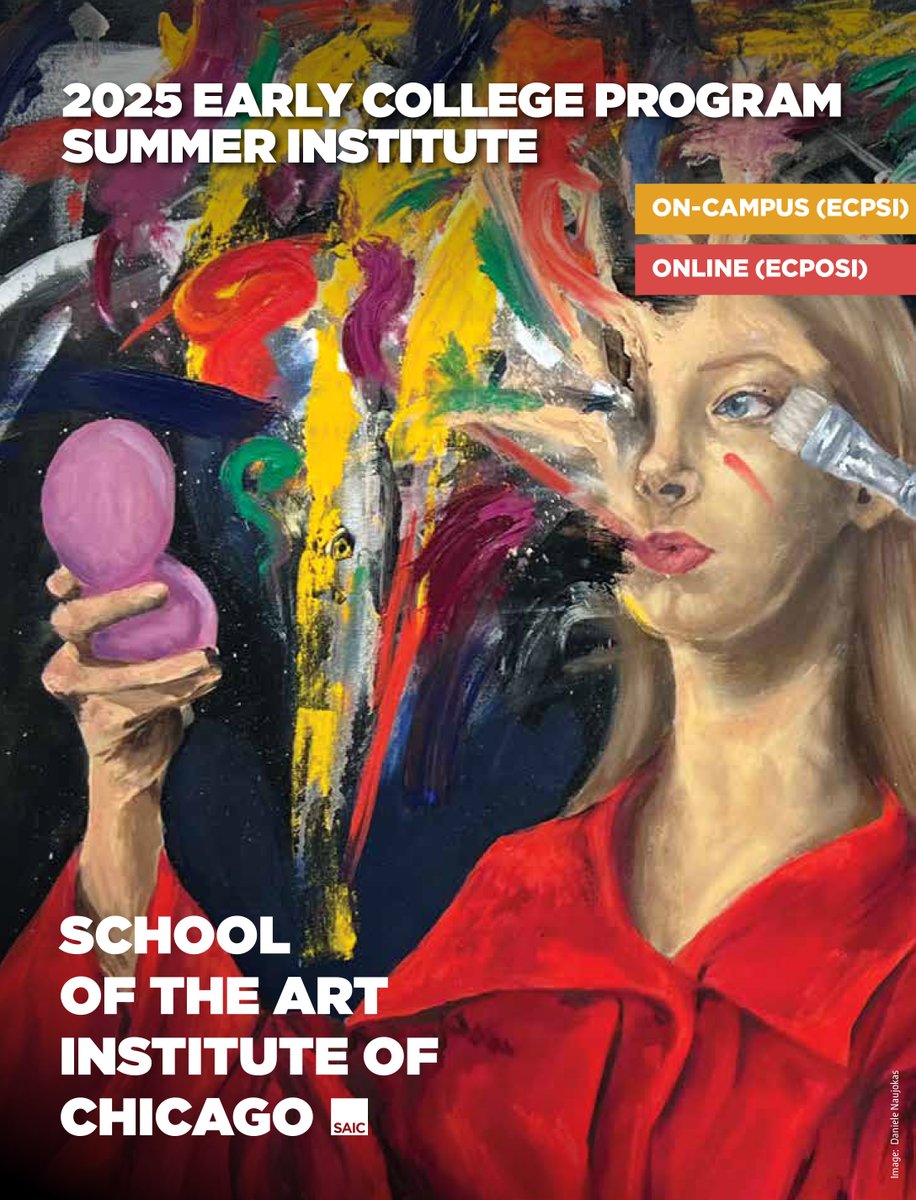 Join us online tomorrow, 12/19 to learn more about our Early College Program Summer Institute (ECPSI). We'll cover the curriculum, faculty, college credit, special programming, student benefits, living in Chicago, and much more! saic.edu/events/early-c…