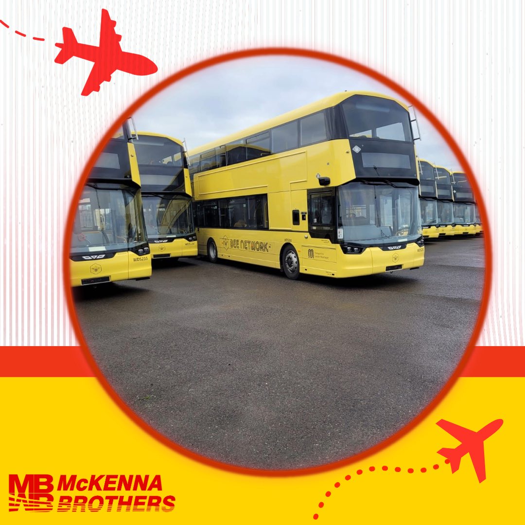 Jetting off to new horizons with our good friends Transport for Greater Manchester! 🐝 

Checkout this impressive line up of Bee Network buses ready for commissioning at Manchester Airport ✈️ 

<a href="/BeeNetwork/">Bee Network</a>