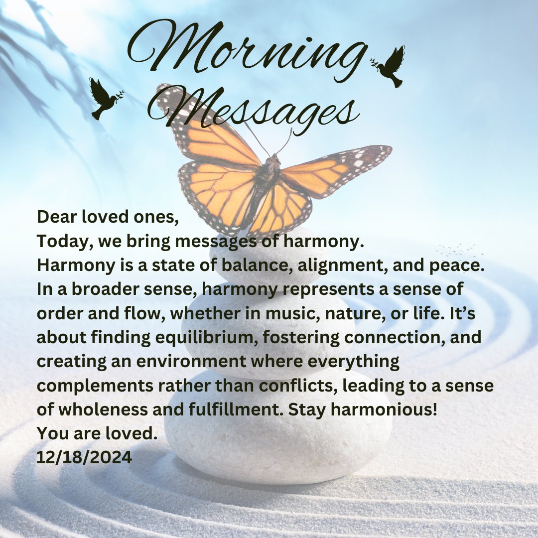 joykinga's tweet image. Let's try on some harmony today! #morningmessage