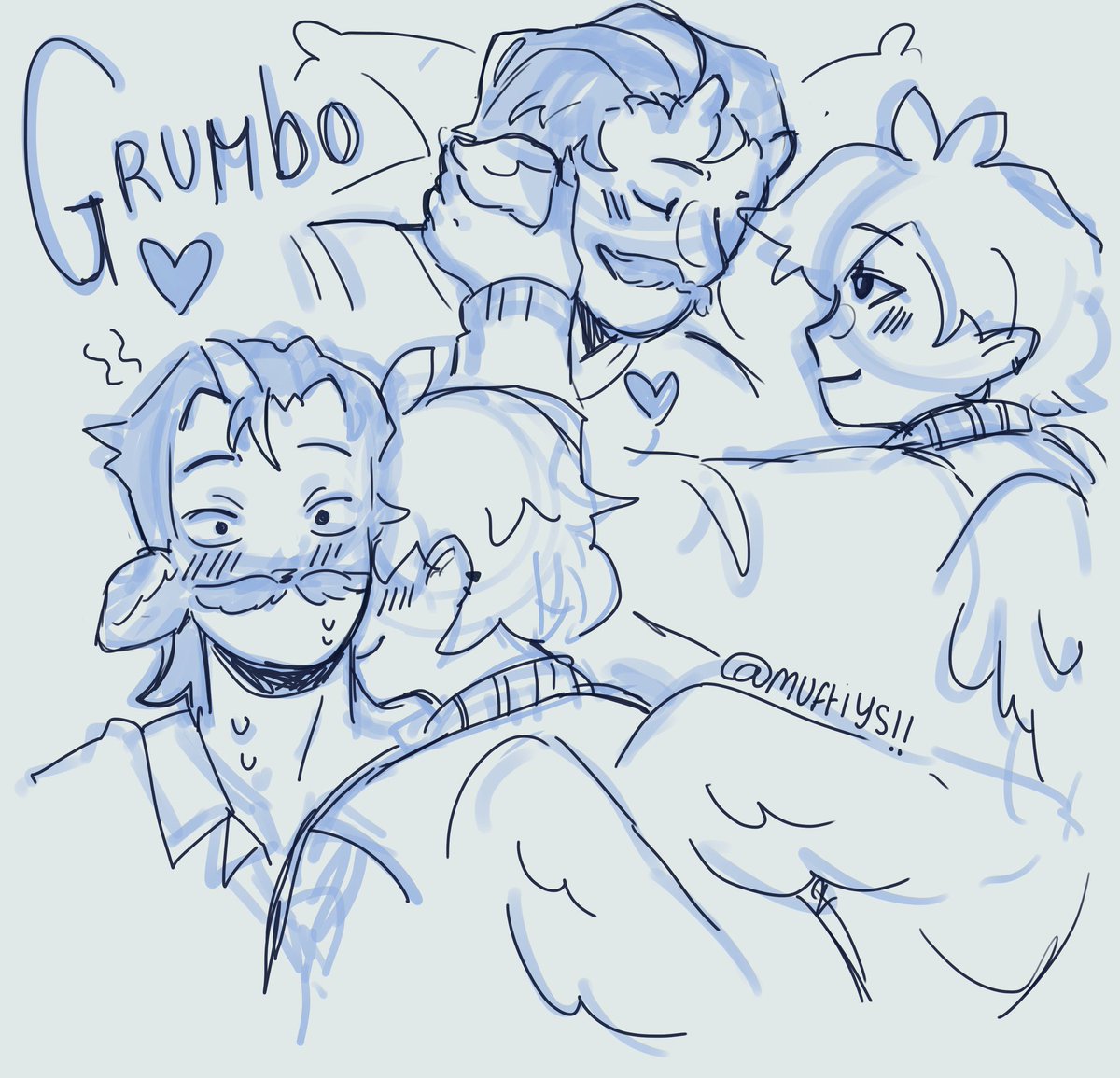 muftiys's tweet image. //hermitshipping 

grumbo doodle page YAAYY

#grianfanart #mumbojumbofanart #grumbo