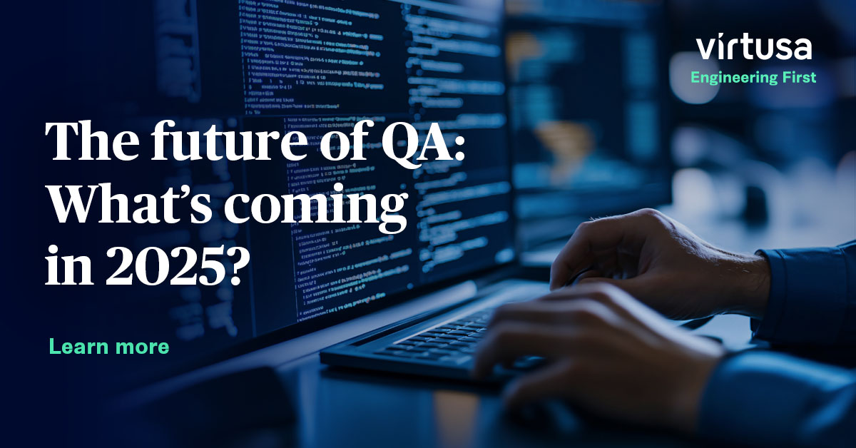 VirtusaCorp's tweet photo. The role of #SDETs, #AI, and #GreenTesting will be critical in 2025. Find out why in the latest article and equip your team with the best strategies. Learn how: https://t.co/umdZIDL1iT
#EngineeringFirst #SoftwareQA #Cybersecurity https://t.co/bloYiAhOcx