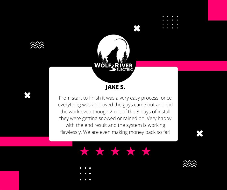 Jake loves his solar panels and is now making money every month! 💸☀️ Want to start earning from your roof? Learn how you can go solar and start saving at wolfriverelectric.com! 🌞💵 #GoSolar #EarnWithSolar