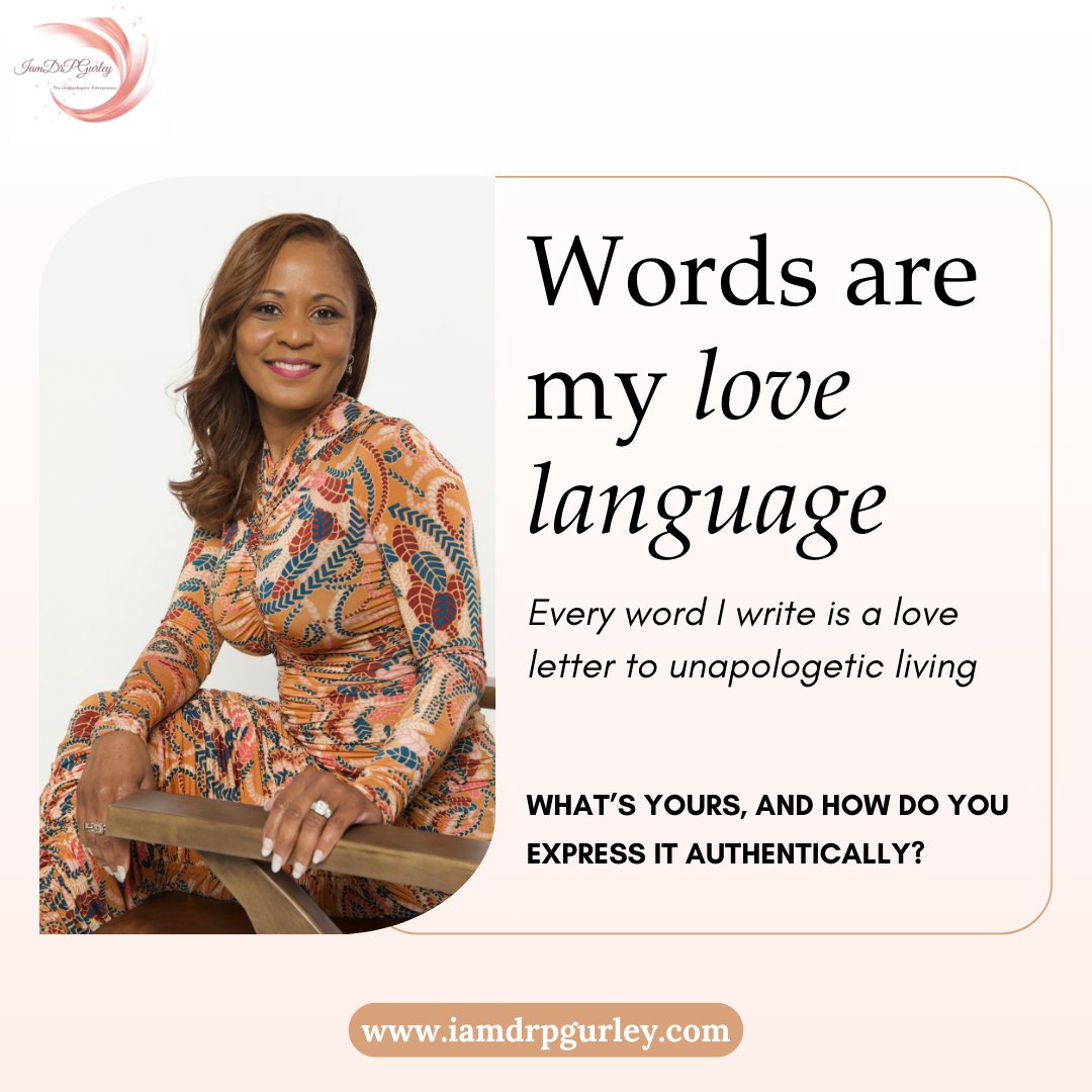 Through words, I share my truths and build bridges—unapologetically and authentically. Each sentence reflects my passion for storytelling. Connection begins with expression.

What's your love language? Comment below!

iamdrpgurley.com