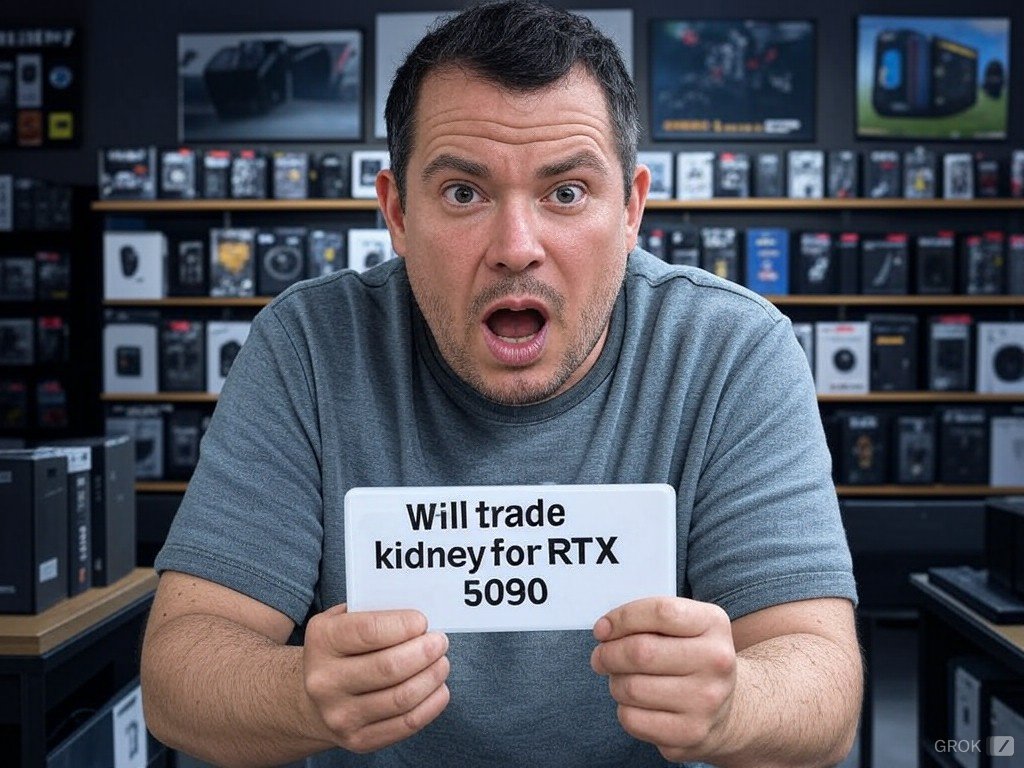 Pauliewallnutt's tweet image. Thinking about getting the NVIDIA RTX 5090? Just remember, you might have to sell your firstborn and a kidney to afford it. But hey, at least you&apos;ll have the ultimate gaming experience... if you survive the financial surgery. #RTX5090 #GamingPC #ExpensiveTech