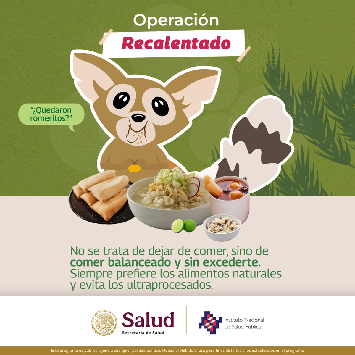 Operación recalentado… 😋🎄

No se trata de dejar la comida, sino de comer balanceado y moderadamente. 😄🥗

#FiestasDecembrinas #Navidad #Recalentado #SaludPúblicaEnTodo