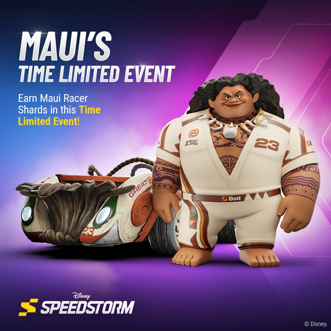 Disney Speedstorm on X: “Earn Maui Racer Shards in his dedicated