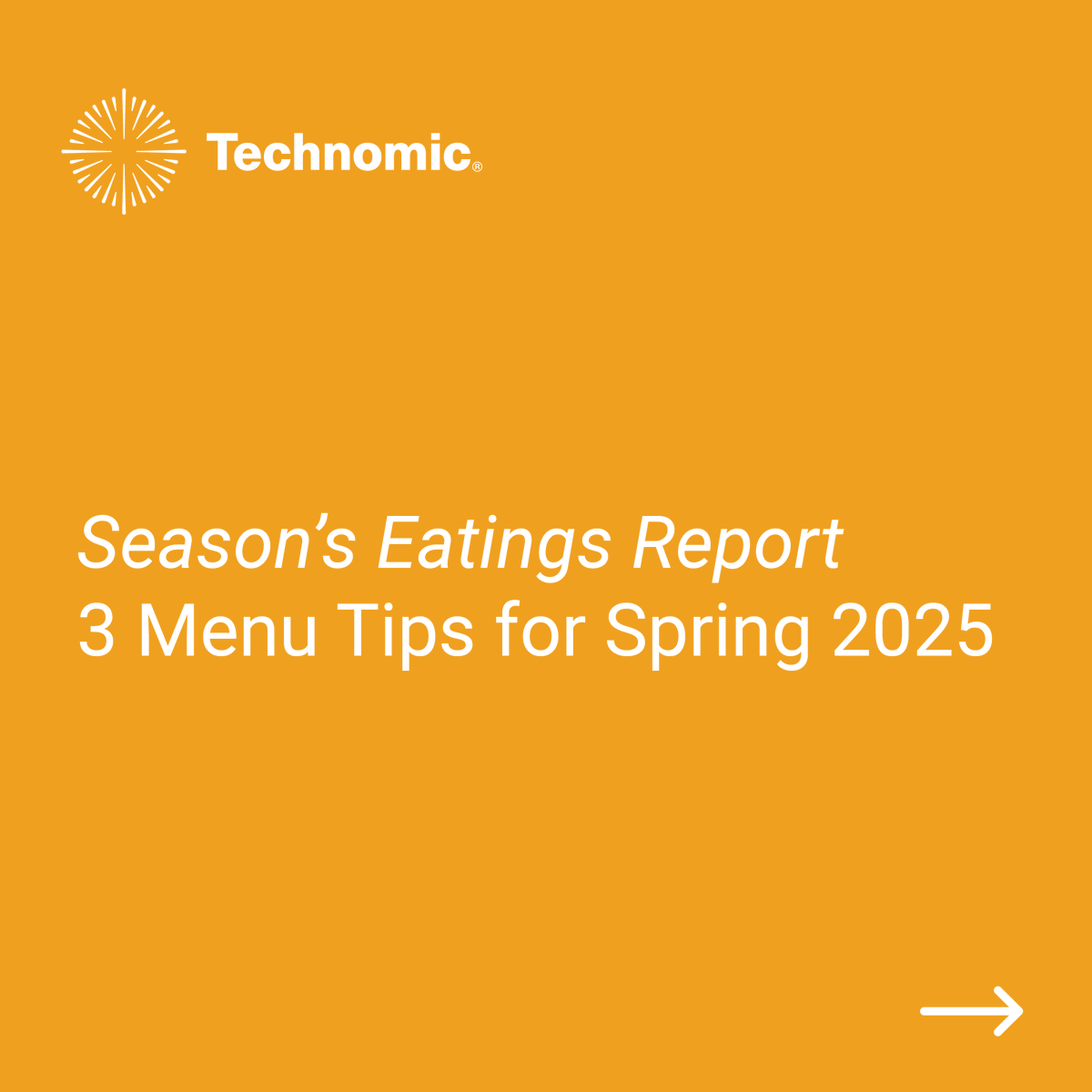 technomic's tweet image. Looking ahead to spring? Our recently published Season’s Eatings report explores some themes for innovative and refreshing spring flavors in the coming year.

Explore Ignite Menu for more: technomic.com/ignite-menu 

#menudevelopment #menutrends #foodtrends #foodbusiness