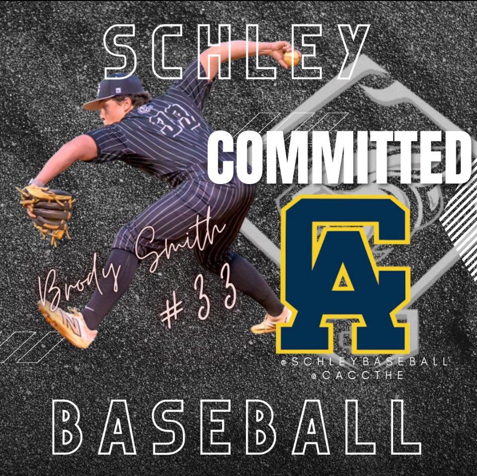 SchleyBaseball's tweet photo. Congratulations to our guy Brody Smith for signing with Central Alabama yesterday!  The Trojans are getting a good one!  Proud of you #33!!
@BrodySmitty 
@CaccThe https://t.co/1DtQ7TPDln