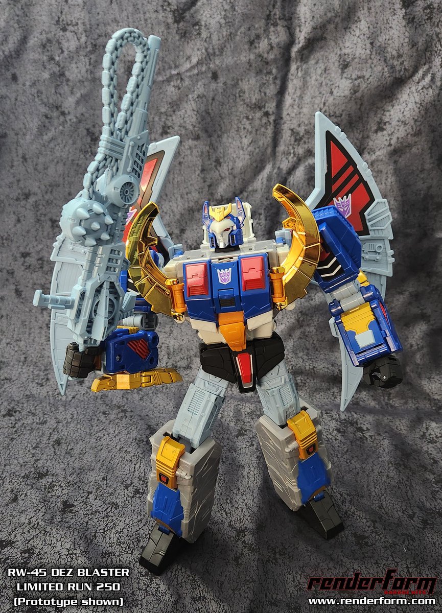 ▲ƶιʍ ▼ɛɴʞʂ†▲ (@azimvenksta) on Twitter photo New Renderform RW-45 Dez Blaster for Haslab Deathsaurus. This is a G1 toy based gun, which didn't come with the new figure. The biggest Renderform accessory to date. Limited to 250 pieces only. $37 plus shipping. Pre-orders are open on my website now. New Renderform RW-45 Dez Blaster for Haslab Deathsaurus. This is a G1 toy based gun, which didn't come with the new figure. The biggest Renderform accessory to date. Limited to 250 pieces only. $37 plus shipping. Pre-orders are open on my website now.