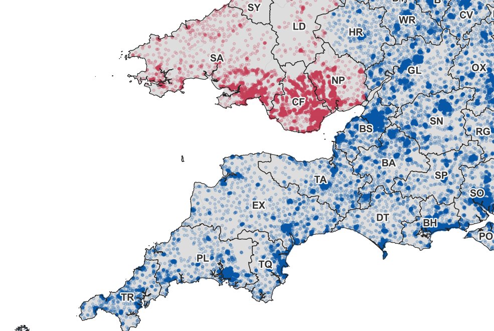undertheraedar's tweet image. Another tremendously exciting UK region population announcement: populations of postcode areas, and B is the winner, followed by BT, S, M then G