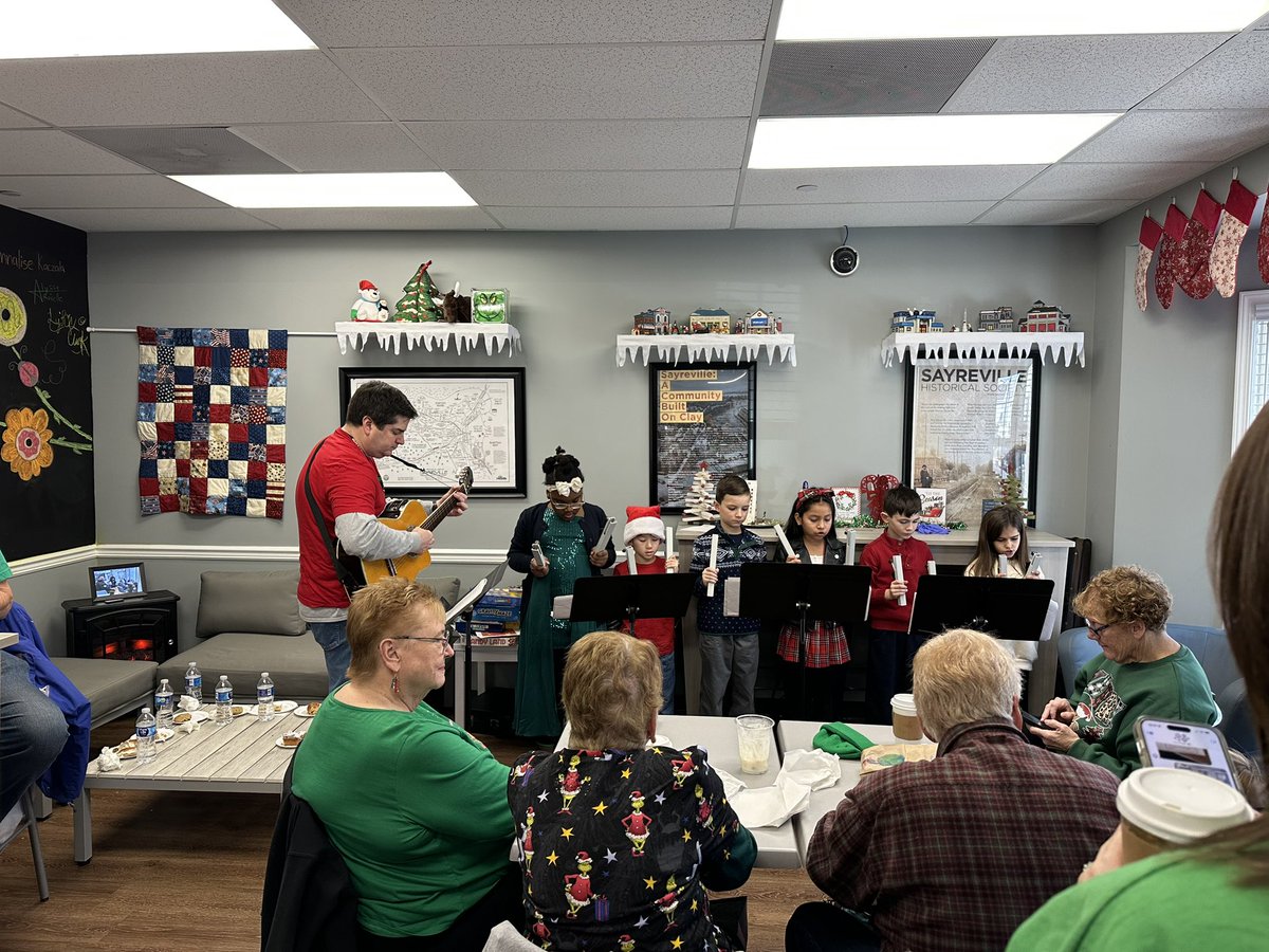 The Arleth bell ringers made a visit to Bombers Beyond Café