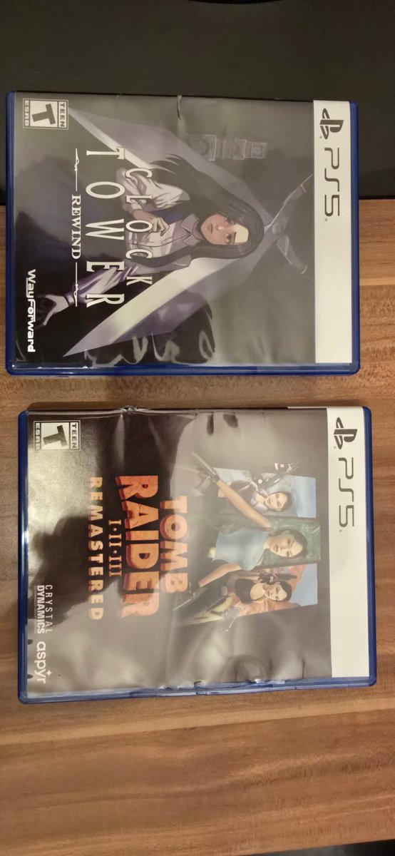 DNeumayr's tweet photo. @LimitedRunGames 
Please use robust packaging...
These 2 Games came in today in really bad shape.
I am devastated :( https://t.co/Niv5I52Rih