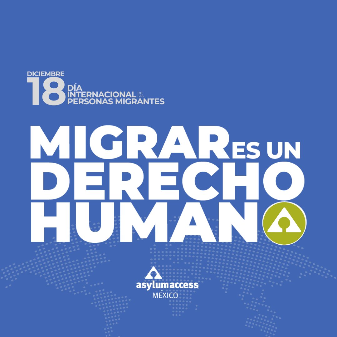 AsylumAccessMX's tweet photo. #díainternacionaldelmigrante
En este Día Internacional de las Personas Migrantes, visibilizamos las graves implicaciones de un sistema que criminaliza la migración. Durante 2024, más de 925,000 personas migrantes han sido detenidas en estaciones migratorias en México, espacios que no cumplen con los estándares de derechos humanos, perpetúan la privación de libertad y mantienen condiciones de hacinamiento y maltrato.

Las estaciones migratorias, presentadas como "albergues temporales", funcionan en la práctica como centros de detención donde las personas migrantes enfrentan barreras al acceso a la justicia, desinformación y tratos indignos.

Desde Asylum Access México, exigimos alternativas de acogida que respeten los principios de protección internacional y el derecho humano a migrar. Es fundamental transitar hacia políticas que prioricen la dignidad y el bienestar de las personas migrantes.

Migrar no es un delito.
La detención masiva no es la respuesta.

#Migrar #Migrante #DiadelasPersonasMigrantes