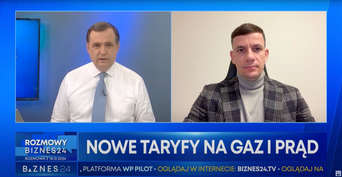 Optimal__Energy's tweet photo. Zatwierdzenie przez #URE taryf dystrybucyjnych na rok 2025 było pretekstem do rozmowy o cenach prądu i gazu.

W porannym programie p. Roman Młodkowski z @biznes24pl  pytał Łukasza Czekałę z Optimal Energy między innymi o kwestie:
➡️ zmian wysokości rachunków za #prąd i #gaz w 2025 roku
➡️ jakie działania powinni podjąć przedsiębiorcy, aby uniknąć otrzymania wyższych faktur w 2025
➡️ co może nas czekać w obszarze wycen kontraktów na zakup energii w 2025 roku

Zapraszamy do oglądania 📺

Link do rozmowy poniżej 👇👇👇
https://t.co/cKdySINJOv