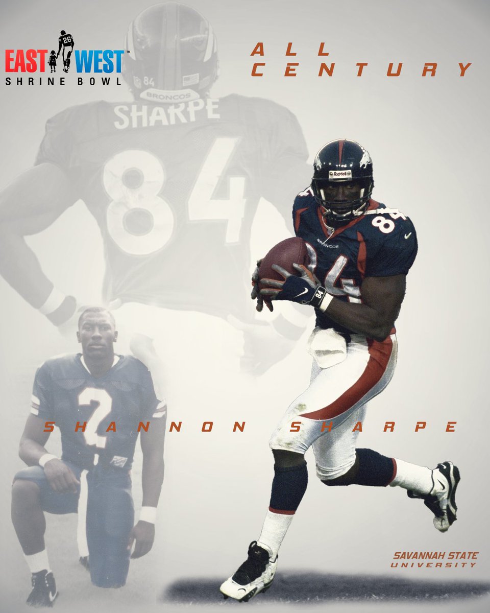Savannah State University Athletics (@savstatetigers) on Twitter photo CONGRATULATIONS to <a href="/SavannahStateFB/">Savannah State Football</a> legend and <a href="/ProFootballHOF/">Pro Football Hall of Fame</a> <a href="/ShannonSharpe/">shannon sharpe</a>. Sharpe has been selected to the East-West <a href="/ShrineBowl/">East-West Shrine Bowl</a> All-Century Team! #HailSSU! #ClawDown!🐅🔵🟠🏈 ssuathletics.com/news/2024/12/1… CONGRATULATIONS to <a href="/SavannahStateFB/">Savannah State Football</a> legend and <a href="/ProFootballHOF/">Pro Football Hall of Fame</a> <a href="/ShannonSharpe/">shannon sharpe</a>. Sharpe has been selected to the East-West <a href="/ShrineBowl/">East-West Shrine Bowl</a> All-Century Team! #HailSSU! #ClawDown!🐅🔵🟠🏈 ssuathletics.com/news/2024/12/1…