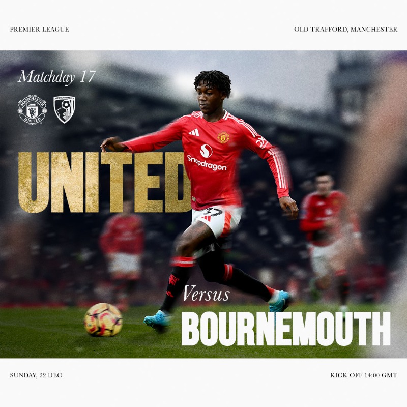 ManUtd's tweet photo. Let's give the gift of three points, Reds 🎁

#MUFC || #MUNBOU
