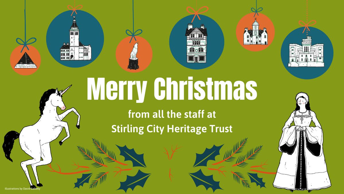 A very Merry Christmas from all the staff at Stirling City Heritage Trust.

These wonderful illustrations were created by local artists David Galletly for our family heritage trail.