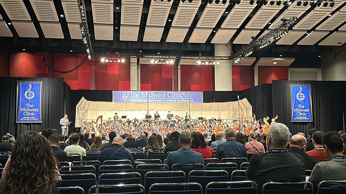 tjhsorchestra's tweet photo. Thank you TJ for supporting teachers going to conferences. My classroom for the week is in Chicago attending @midwestclinic https://t.co/4b6KTcJBvD