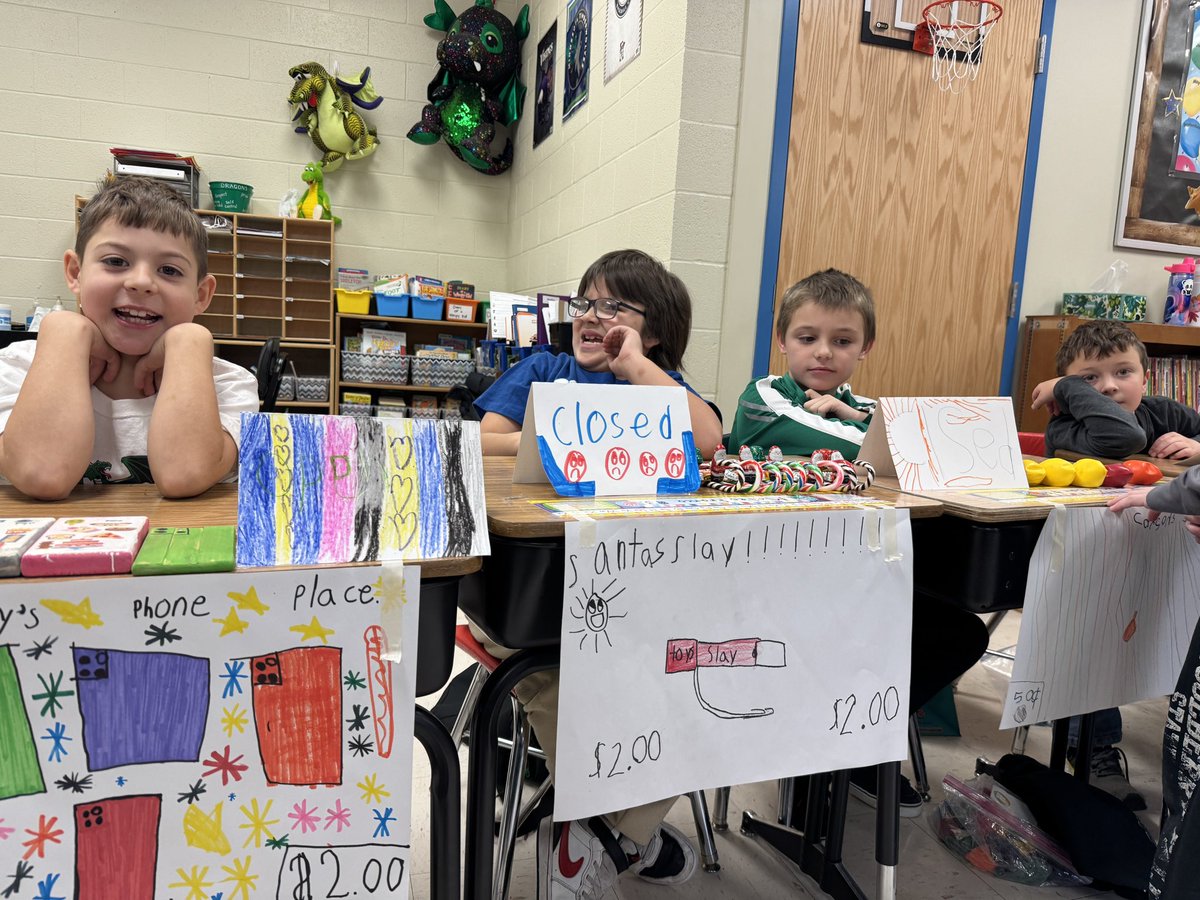 Lake Ripley’s future entrepreneurs. Our 2nd graders learned how to create, market, and sell a product.  Great work students! #golitch
