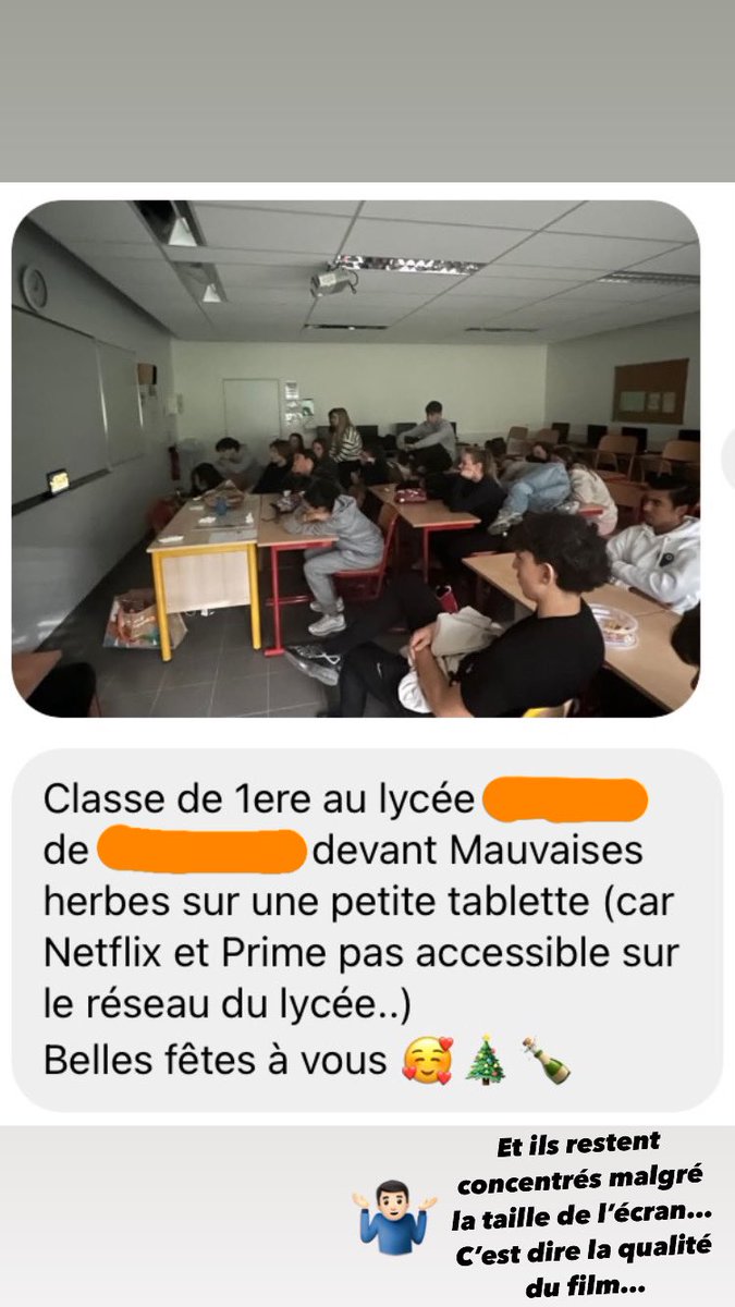 Et ils restent concentrés malgré la taille de l’écran… c’est dire la qualité du film 🤷🏻‍♂️