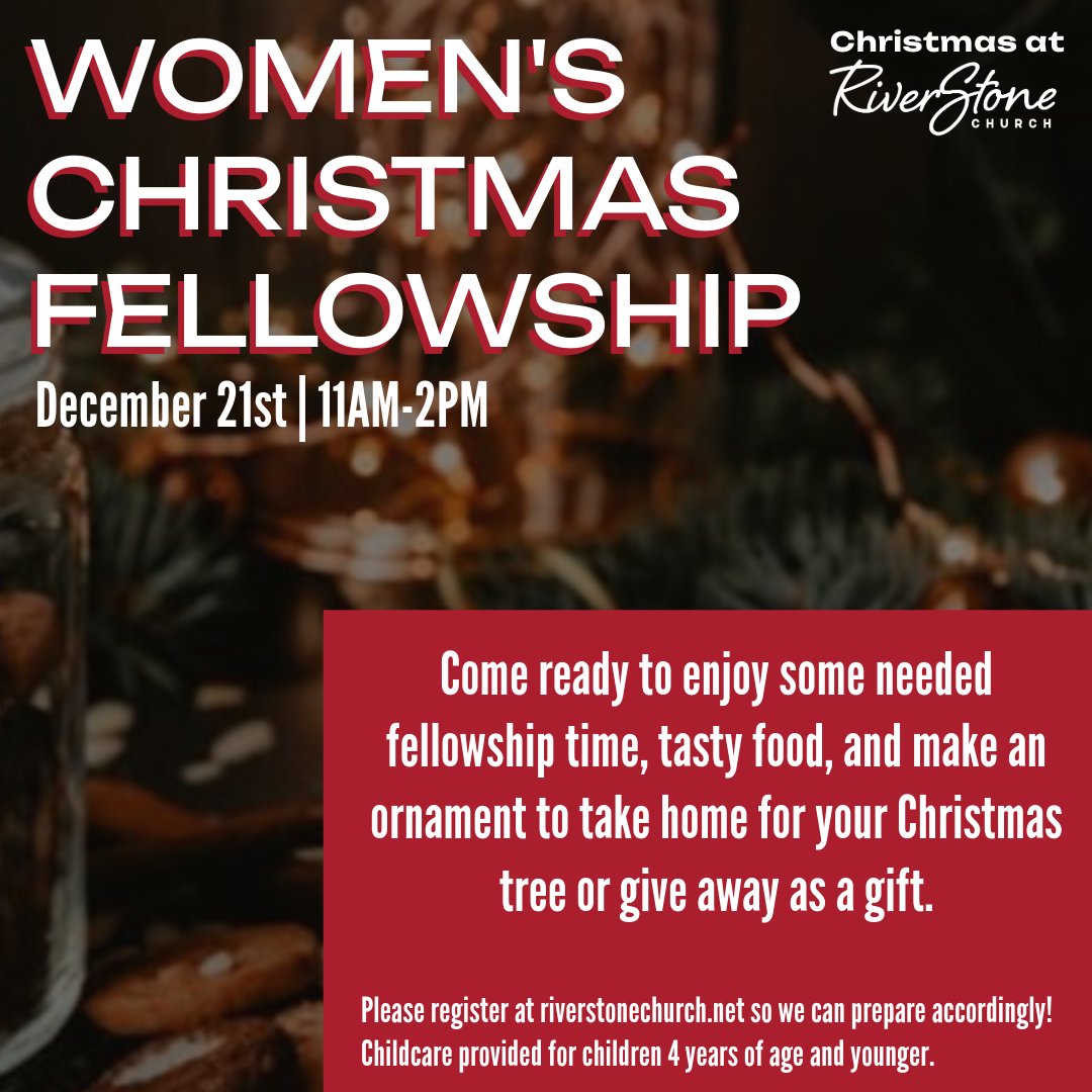 RiverStoneVA's tweet photo. Ladies— it's this Saturday! Come join us from 11am-2pm for a time of fun, food, and fellowship! We hope to see you there :) https://t.co/qfBpSYKJoQ