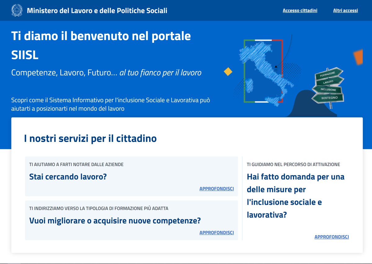 MinLavoro's tweet photo. La piattaforma SIISL, Sistema informativo per l'inclusione sociale e lavorativa, è ora accessibile per cittadini e imprese.

Scopri come➡ https://t.co/VHIyWf0z0g https://t.co/j2kUKZT4hG