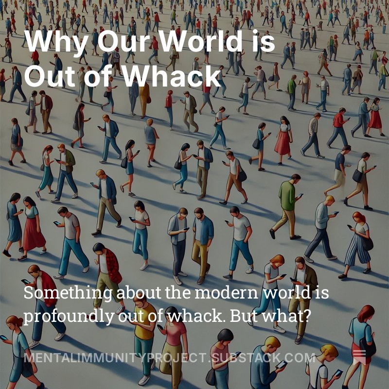Mental Immunity Project (@mentalimmunityp) on Twitter photo New essay by our director <a href="/DrAndyNo/">Andy Norman</a> is up on our Substack page now: Why Our World is Out of Whack. Read here: open.substack.com/pub/mentalimmu⦠New essay by our director <a href="/DrAndyNo/">Andy Norman</a> is up on our Substack page now: Why Our World is Out of Whack. Read here: open.substack.com/pub/mentalimmuā¦