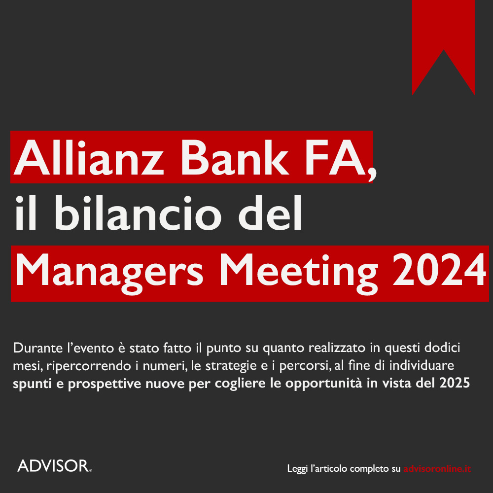 Il Managers Meeting chiude di fatto il 2024 di Allianz Bank Financial Advisors. Sul profilo LinkedIn della banca si legge che “durante il nostro attesissimo evento di fine anno, che riunisce tutti i Manager della..

Leggi l'articolo completo👉advisoronline.it/consulenti-fin…